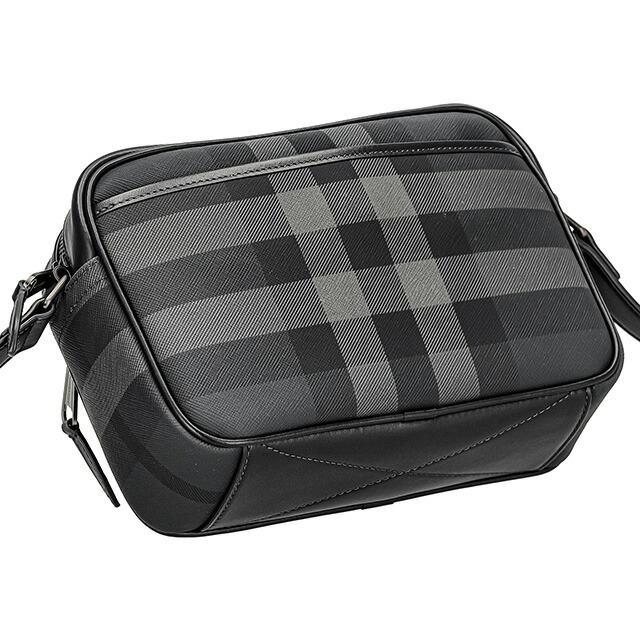 バーバリー ショルダーバッグ メンズ レディース ブランド BURBERRY チェック 8074099 ブラックの画像