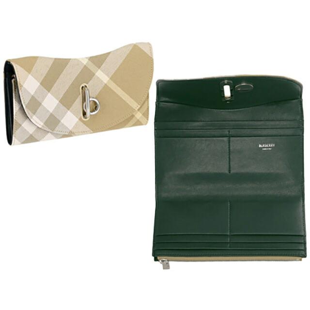 バーバリー 長財布 レディース ブランド BURBERRY チェック 8081786 ベージュ系の画像