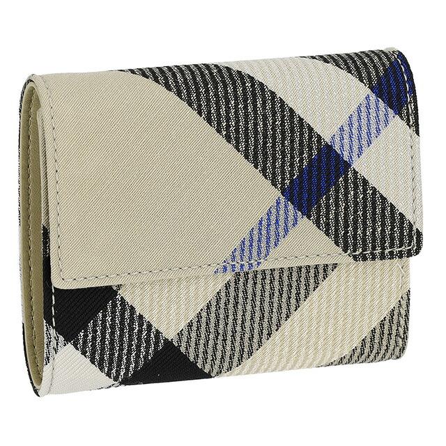 バーバリー 三つ折り財布 メンズ ブランド BURBERRY チェック 8086005 ベージュの画像
