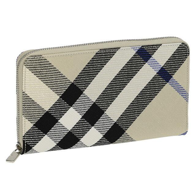 バーバリー 長財布 メンズ ブランド BURBERRY チェック 8087323 ベージュの画像