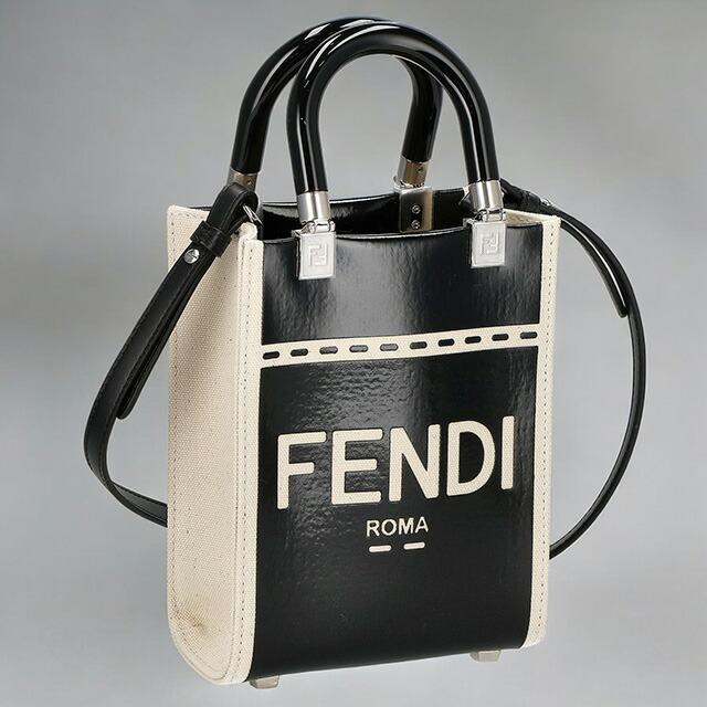 フェンディ ハンドバッグ レディース ブランド FENDI 8BS051-0ANT7 ブラック/ホワイト