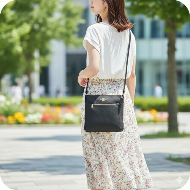 COACH コーチ ショルダーバッグ メッセンジャーバッグ レディース レザー C1556 IMBLK ブラック 斜めがけ_1