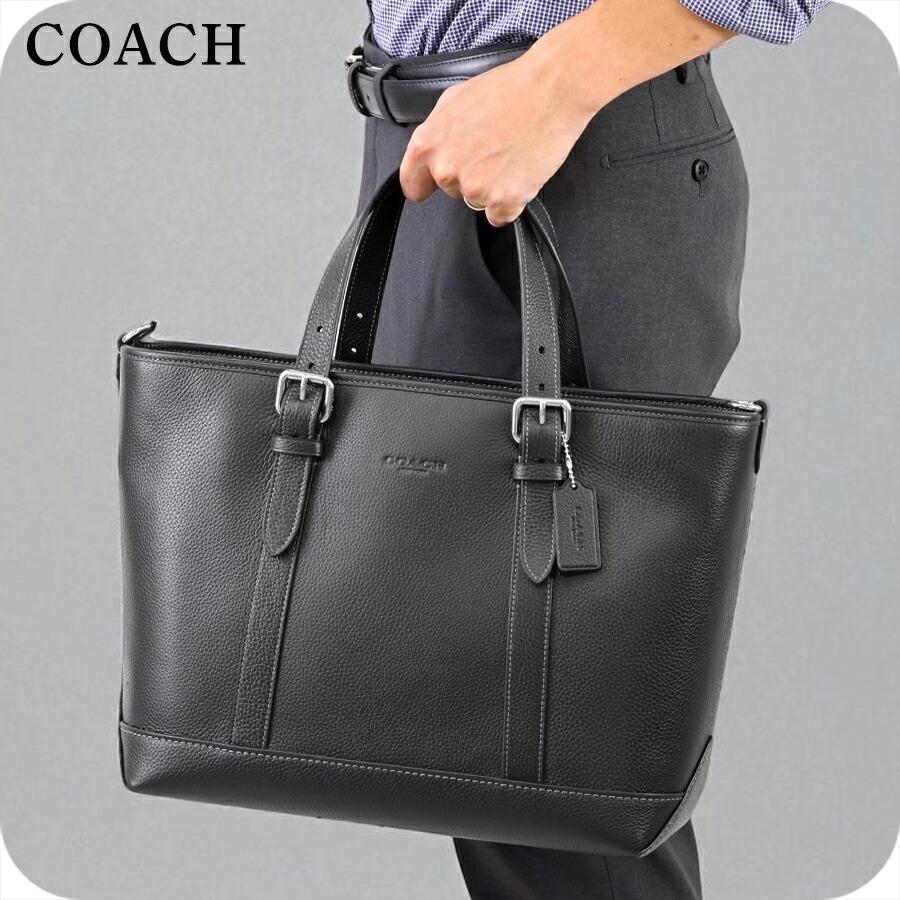 新品同様✨コーチ レザー　ビジネスバッグ トートバッグ　ブラック 公式】COACH – コーチ ビジネスバッグ＆ブリーフケース メンズ