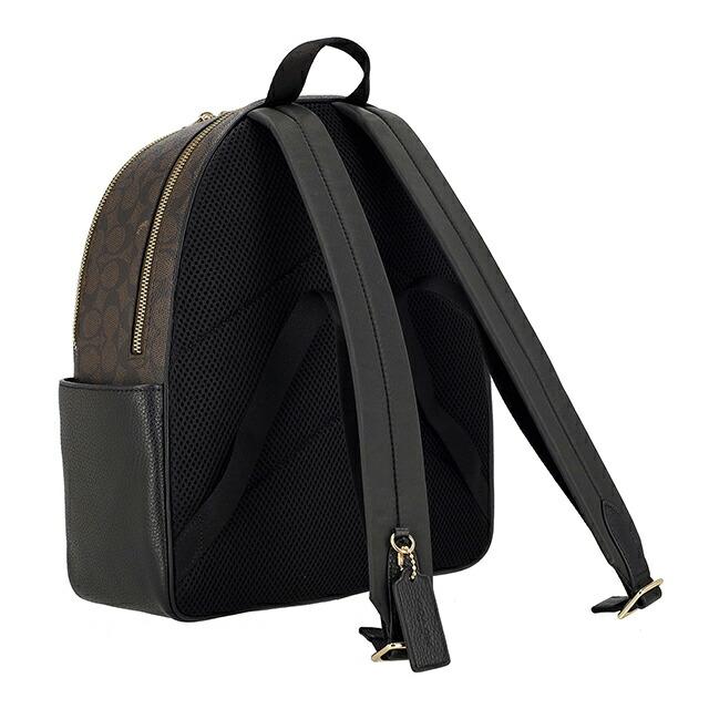 【かときち。】COACH ブラック レザー バックパック COACH（コーチ） バックパック メンズ レディース ブランド COACH