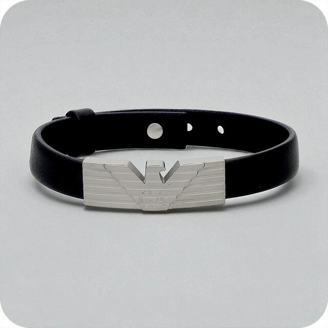 エンポリオアルマーニ ブレスレット メンズ ブランド EMPORIO ARMANI EGS3075040 ブラック/シルバー