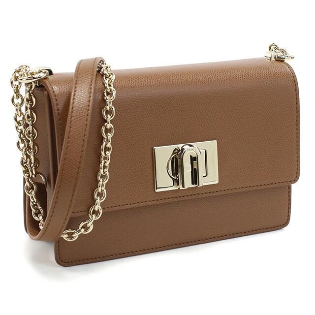 FURLA レザーショルダーバッグ ブラウン/ブラック FURLA - 新品未使用 FURLA フルラ ショルダーバッグ カメラバッグ
