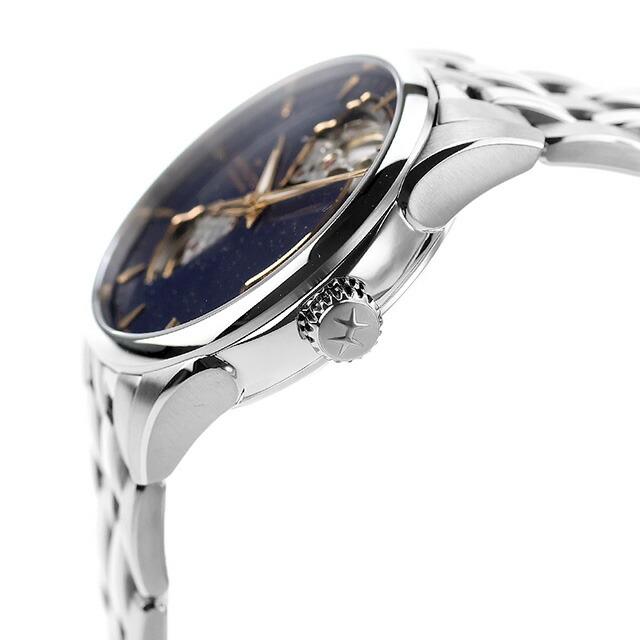 ハミルトン ジャズマスター Open Heart Auto 36mm 自動巻き 腕時計 ブランド HAMILTON JAZZMASTER H32215142 ブルーの画像