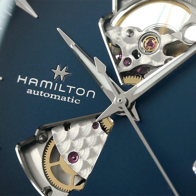 ハミルトン ジャズマスター オート 40mm 自動巻き 機械式 腕時計 オープンハート 革ベルト H32675540の画像