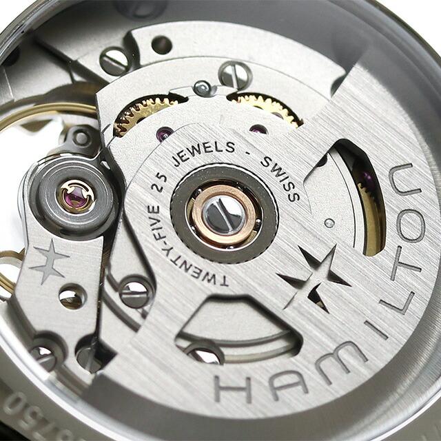 ハミルトン ジャズマスター オート 40mm 自動巻き 機械式 腕時計 オープンハート 革ベルト H32675540の画像