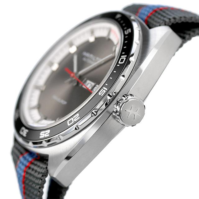 ハミルトン 時計 アメリカン クラシック 自動巻き 腕時計 メンズ 革ベルト HAMILTON H35415982 アナログ グレー スイス製｜be-eight｜03