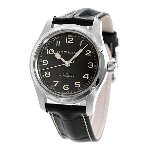 ハミルトン カーキ フィールド マーフ 42mm メンズ 腕時計 自動巻き H70605731 HAMILTON 時計 ブラックの画像