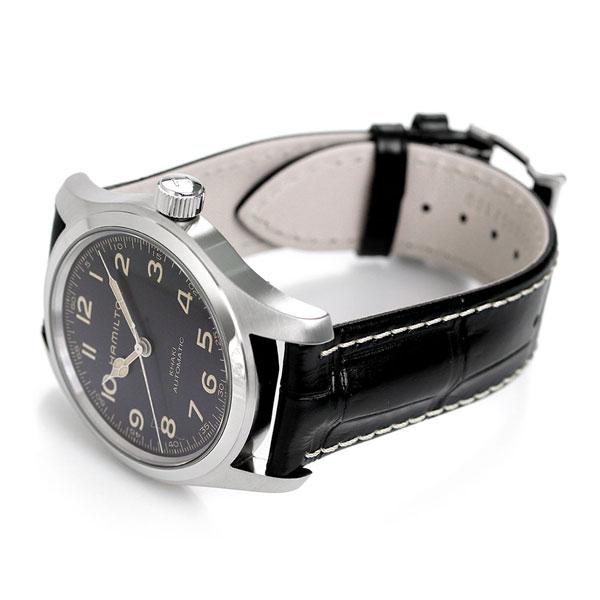 ハミルトン カーキ フィールド マーフ 42mm メンズ 腕時計 自動巻き H70605731 HAMILTON 時計 ブラックの画像