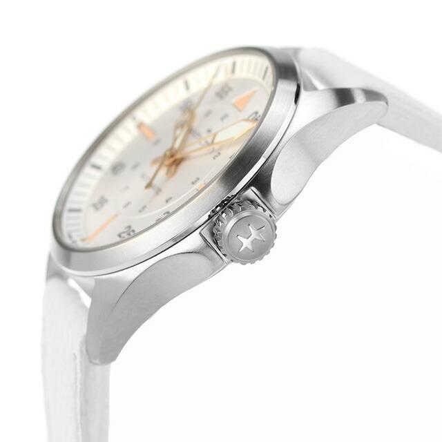 ハミルトン カーキ アビエーション カーキ パイロット オートマティック 36mm 自動巻き 腕時計 ブランド HAMILTON H76215850 シルバーの画像