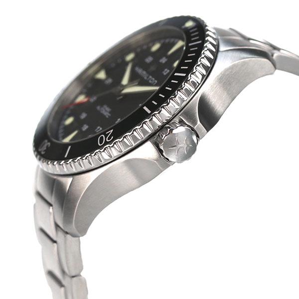 ハミルトン カーキ ネイビー スキューバ オート 43mm 自動巻き 腕時計 H82515130 HAMILTON ブラックの画像