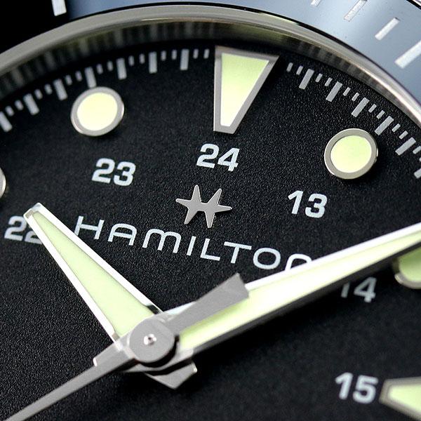 ハミルトン カーキ ネイビー スキューバ オート 43mm 自動巻き 腕時計 H82515130 HAMILTON ブラックの画像