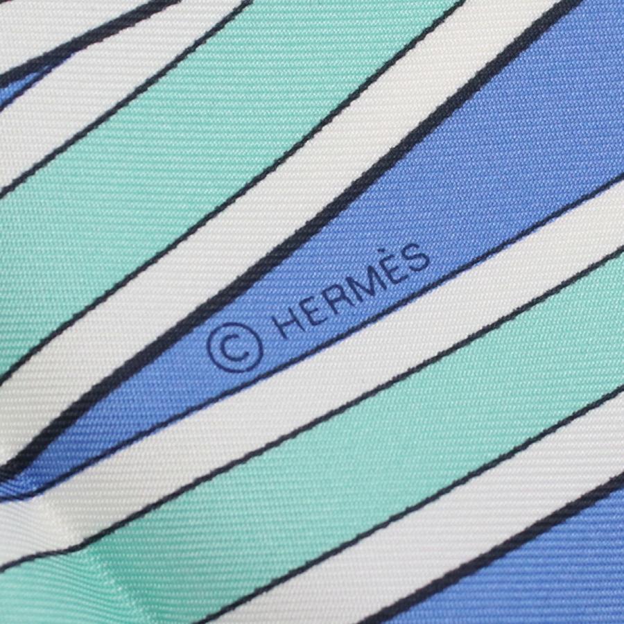 エルメス スカーフ レディース HERMES シルク100% フランス CARRE TWILL ブルー系 マルチカラー 小物の画像