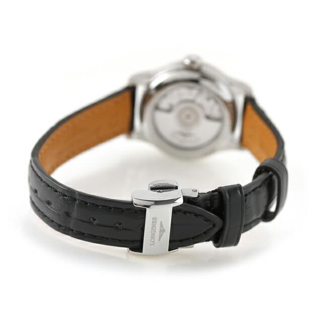 ロンジン レコード 自動巻き 腕時計 ブランド レディース LONGINES L2.320.4.56.2 アナログ ブラック 黒 スイス製の画像