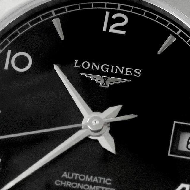 ロンジン レコード 自動巻き 腕時計 ブランド レディース LONGINES L2.320.4.56.2 アナログ ブラック 黒 スイス製の画像