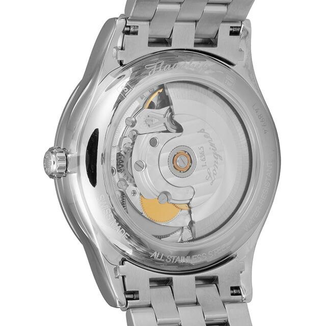 ロンジン フラッグシップ 自動巻き 腕時計 ブランド メンズ LONGINES L4.899.4.21.6 アナログ ホワイト 白 スイス製の画像