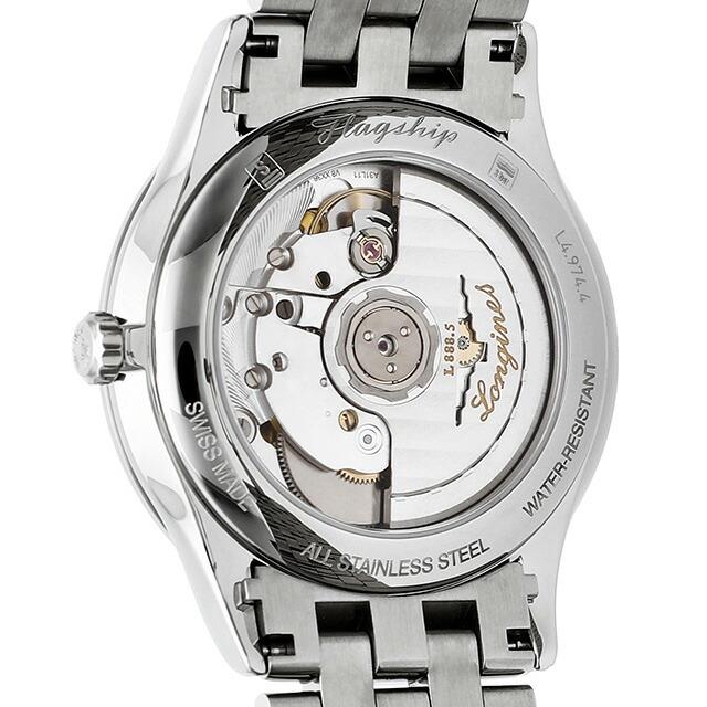 ロンジン フラッグシップ 自動巻き 腕時計 ブランド メンズ LONGINES L4.974.4.52.6 アナログ ブラック 黒 スイス製の画像