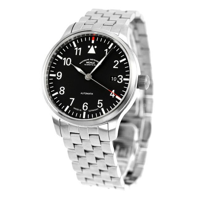 ミューレ・グラスヒュッテ Terrasport II 自動巻き 腕時計 ブランド メンズ Muhle Glashutte M1-37-44-MB ブラック 黒 ドイツ製の画像
