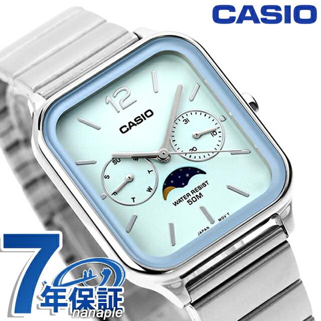 【限定特価】CASIO カシオ MTP-M305D-2A アナログウォッチ Casio MTP-M305D-2A Light Blue Analog Moon Phase Classic