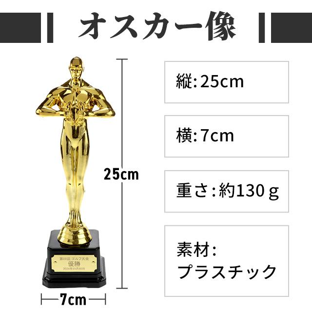 名入れ無料 オスカー像 トロフィー プレート刻印 表彰 退職祝い 記念品