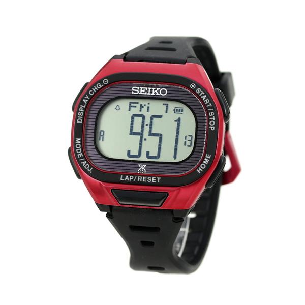 セイコー ランニングウォッチ メンズ 腕時計 ソーラー デジタル SBEF047 SEIKO プロスペックス レッド×ブラック｜be-eight｜02