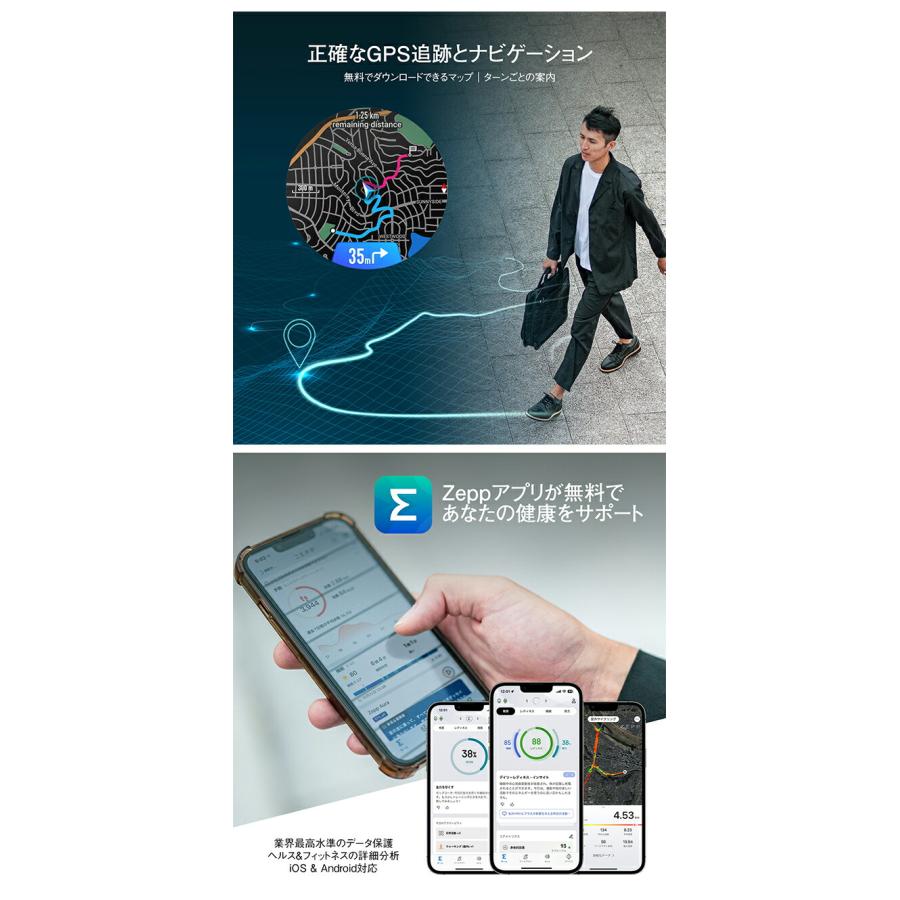 アマズフィット Active 2 プレミアム 充電式スマートウォッチ ブランド Bluetooth 替えベルト Amazfit SP170073-C225 デジタル_6