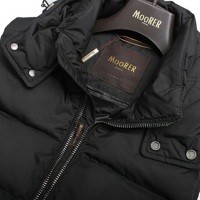 ムーレー MOORER FIRE-WK ダウンベスト MOUGI200307-FIRE-NERO-48 メンズ ブラック ダウンジャケットの画像