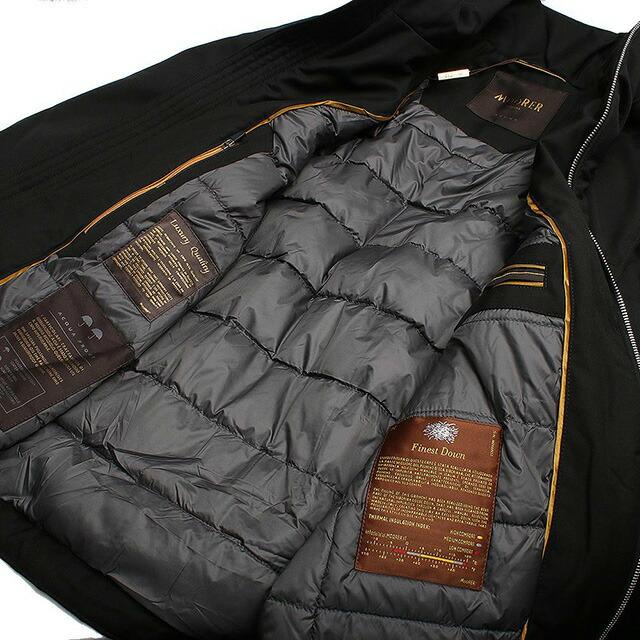 ムーレー MOORER ALBINI-PUM ダウンジャケット アウター MOUGI100090-ALBINI-NERO-44 メンズ ブラック ダウンジャケットの画像