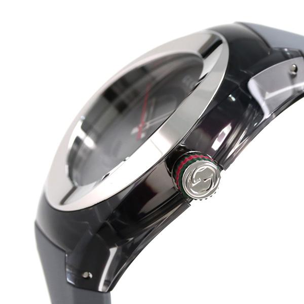 グッチ 時計 スイス製 メンズ 腕時計 YA137109A GUCCI シンク 46mm グレーシルバー×グレーの画像