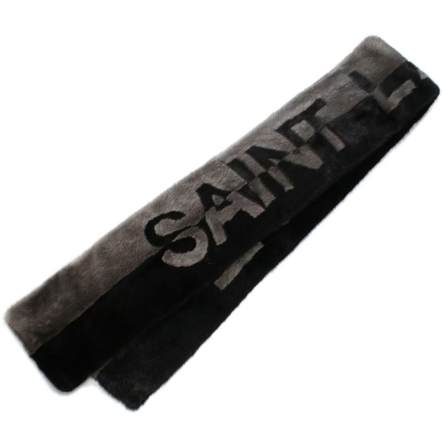 サンローラン マフラー メンズ SAINT LAURENT ミンクファー100