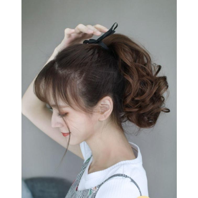 数量限定 エクステ ウイッグ まとめ髪 ポニーテール ロング ミディアム ウエーブ カール アップスタイル 簡単 イメチェン アレンジ自在 普段使い Aynaelda Com