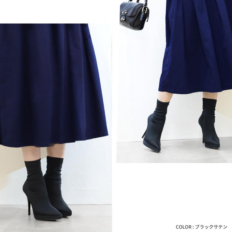 ショートブーツ ピンヒール ポインテッドトゥ 厚底 ハイヒール 2395