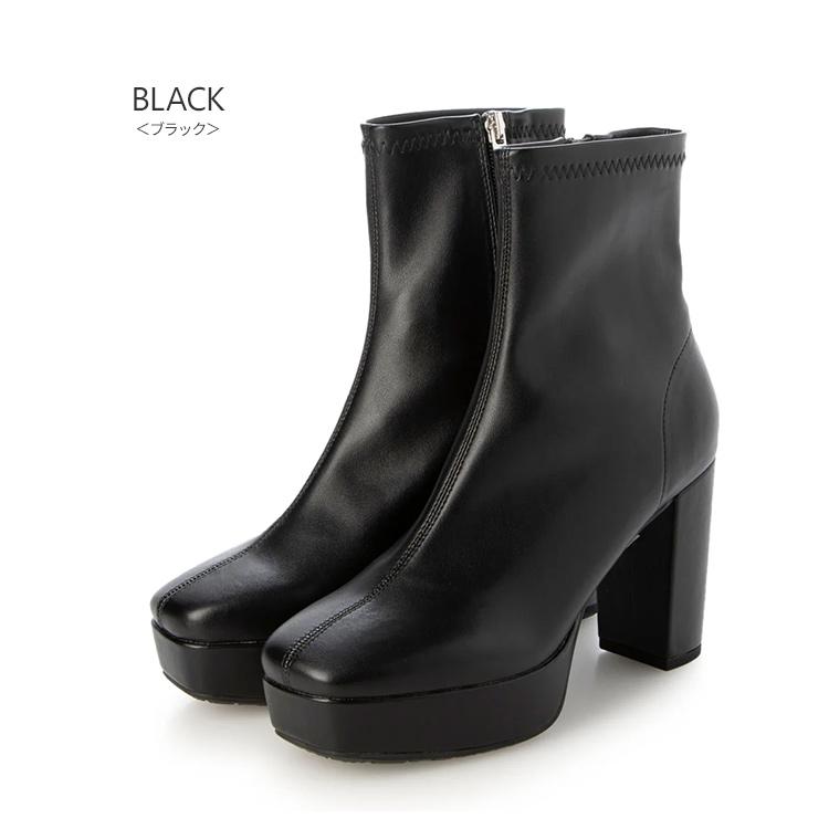 EVOL（イーボル） ブーツ ショートブーツ スクエアトゥ チャンキー