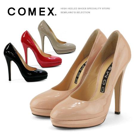 COMEX 13cmヒール エナメル ピンヒール パンプス 7193e : ハイヒール 