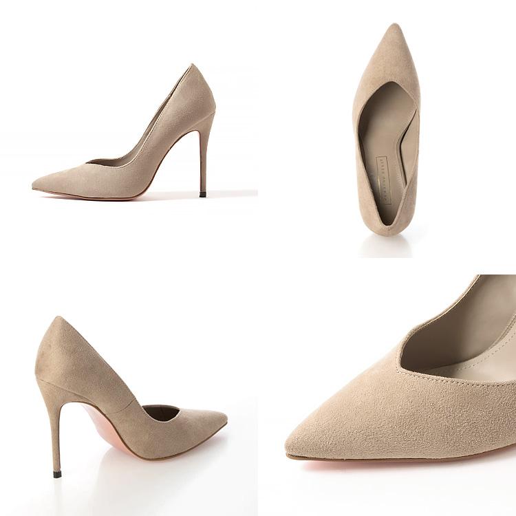 【CELINE】新品　スエードピンクパンプス Vカット vanitybeauty SALE ハイヒール パンプス Vカット ピンクソール