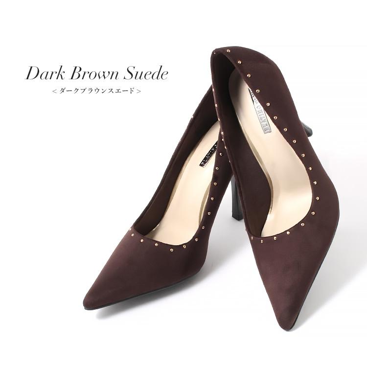セール パンプス ハイヒール ポインテッドトゥ スタッズ ピンヒール
