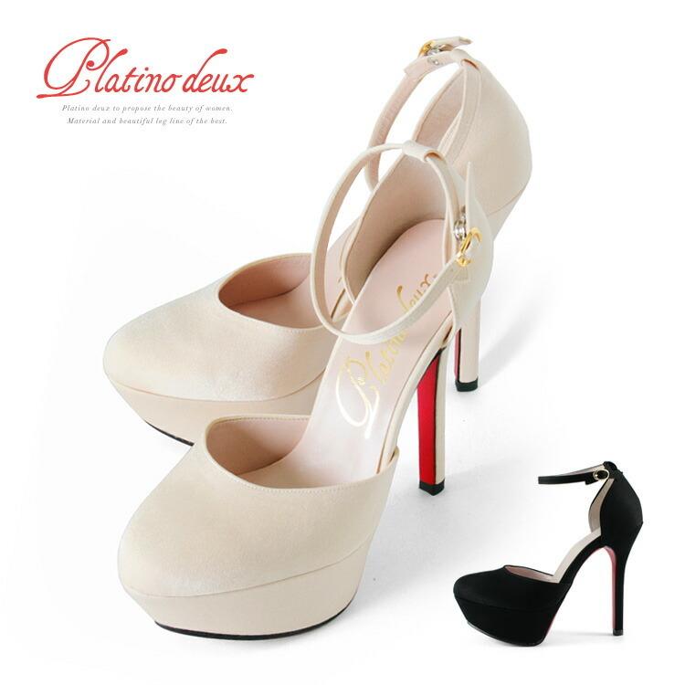 パンプス プラットフォーム ラウンドトゥ ピンヒール アンクルストラップ セパレート ブラック 681 P Ptfo 681 ハイヒール専門店 Be Milano 通販 Yahoo ショッピング