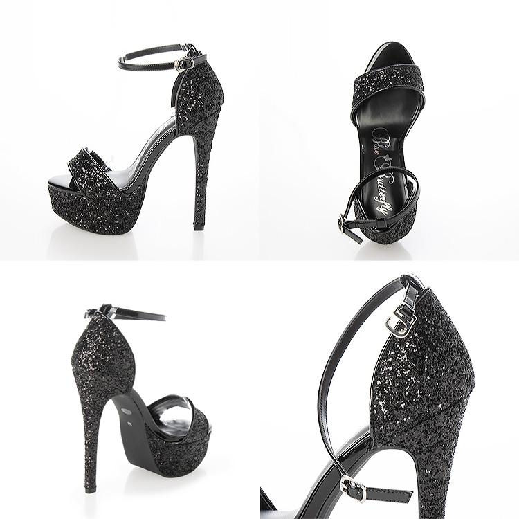 S251 MANA ビーズスパンコール ラメ アンクルストラップサンダル24.5 S251 MANA ビーズスパンコール ラメ アンクルストラップサンダル24.5