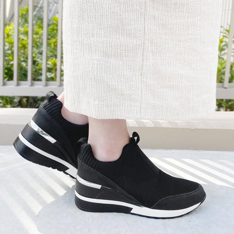 スニーカー レディース ヒールスニーカー プラットフォーム イーボル 9547 Sn Ev 9547 ハイヒール専門店 Be Milano 通販 Yahoo ショッピング