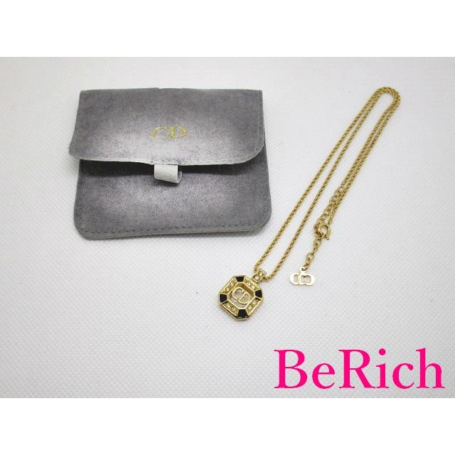 クリスチャンディオール ネックレス ラインストーン ロゴ 保存袋付き