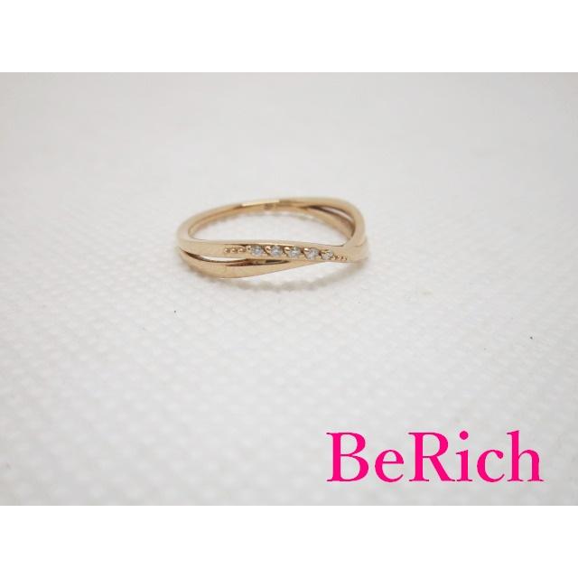 カナル ヨンドシー Canal 4℃ K10 メレ ダイヤ 付き リング 11号 10金  