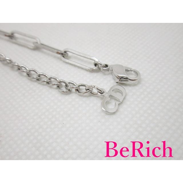 クリスチャン ディオール ロゴ プレート ネックレス ゴールド 白 ホワイト ペンダント Christian Dior 【中古】ba2519 | Christian Dior | 02