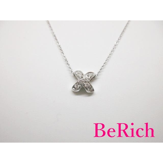 ティファニー TIFFANY ＆ Co. Au 750 WG シグネチャー クロスステッチ 