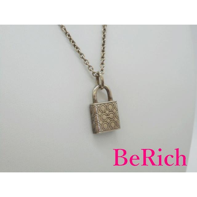 COACH（コーチ） 南京錠 モチーフ ネックレス オプアート ペンダント 