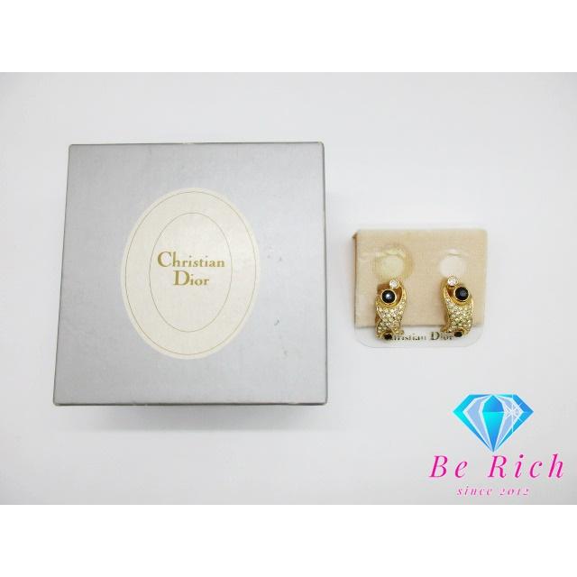クリスチャン ディオール Christian Dior ラインストーン 付 デザイン イヤリング ゴールド メッキ ヴィンテージ【中古】ba2885 | Christian Dior | 06