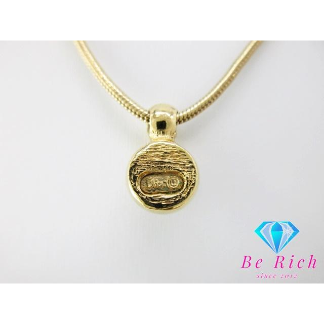 クリスチャン ディオール Christian Dior ラインストーン 付 ラウンド モチーフ ネックレス ペンダント アクセサリー 【中古】 ba2952 | Christian Dior | 02