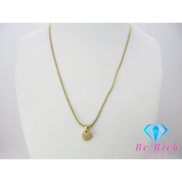 クリスチャン ディオール Christian Dior ラインストーン 付 ラウンド モチーフ ネックレス ペンダント アクセサリー 【中古】 ba2952 | Christian Dior | 09